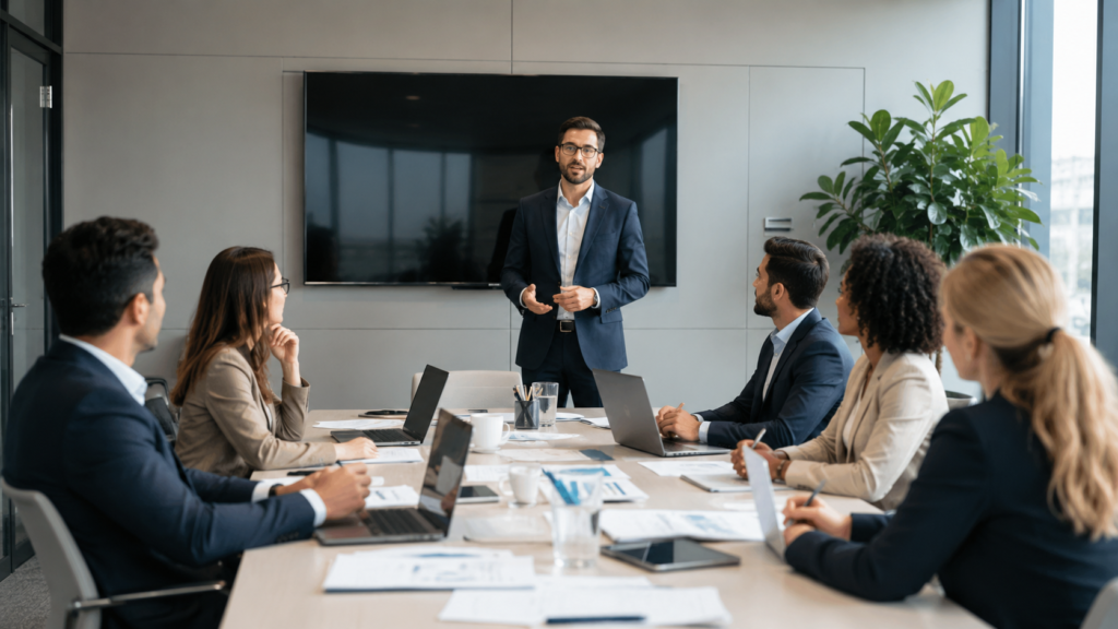 Professionals using ISO 9001 courses and ISO 45001 training to improve compliance, quality management, and workplace safety.