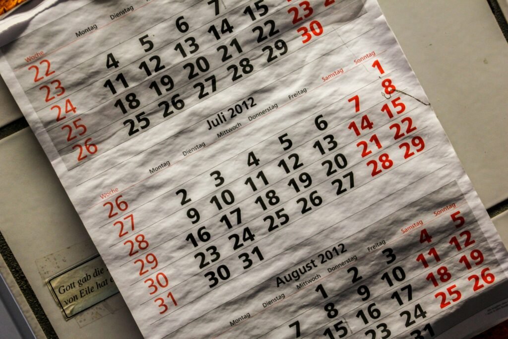 Calendar showing a 60-day countdown with business, travel, fitness, and scheduling icons