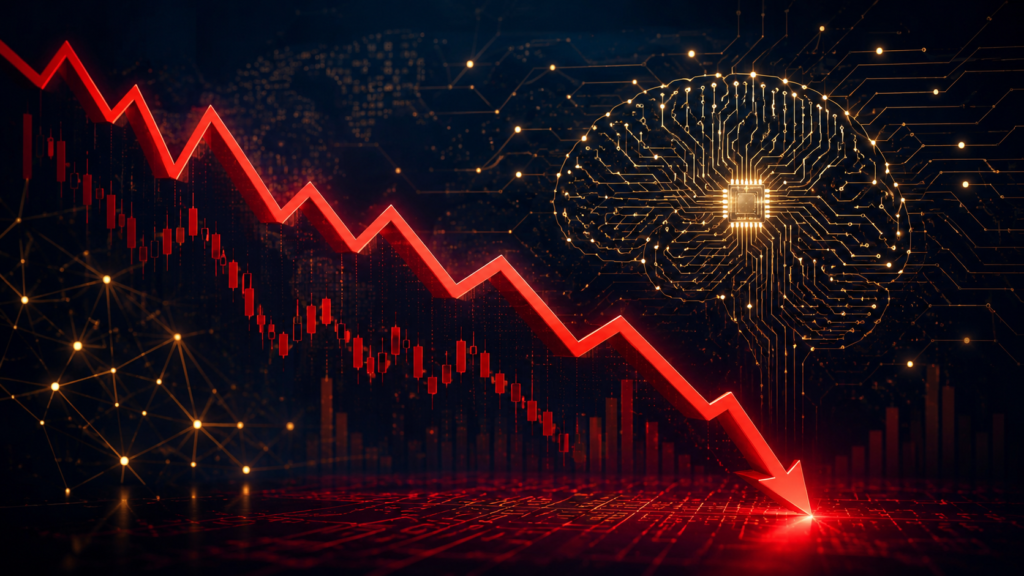 Nasdaq and S&P 500 decline after China's Kimi K3 AI model sparks a technology stock market sell-off.
