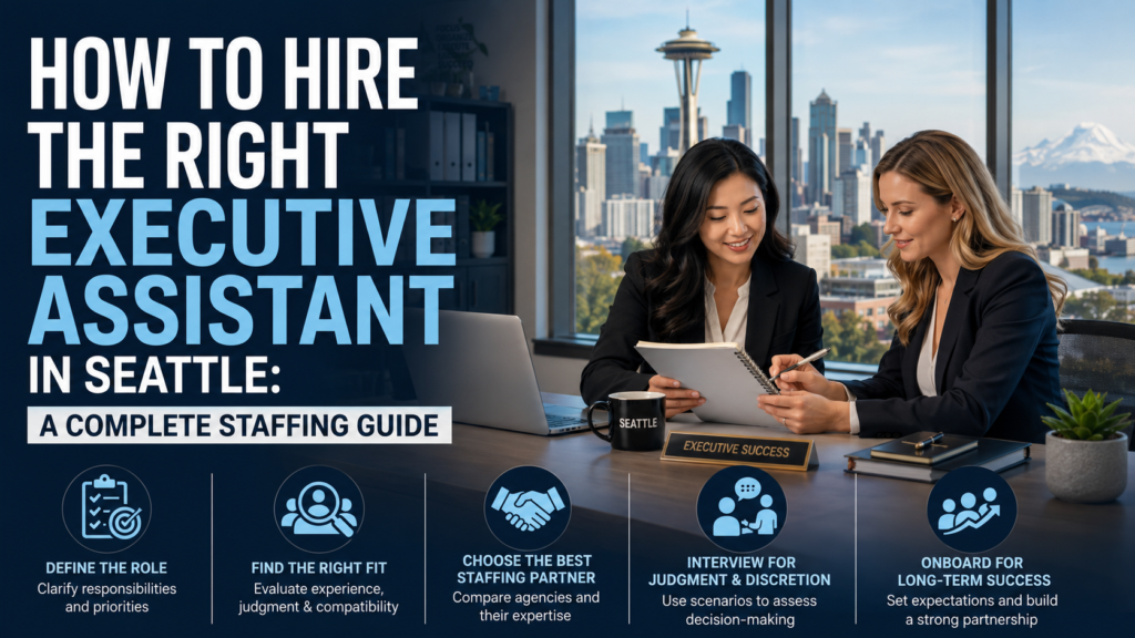 Executive assistant staffing Seattle hiring guide