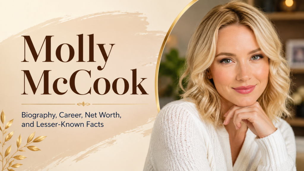 Editorial featured image for an article about American actress Molly McCook, known for playing Mandy Baxter-Anderson in Last Man Standing and for appearances in Good Trouble and The Ranch.