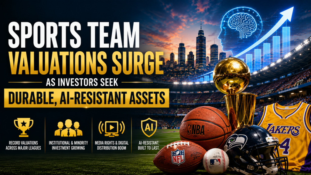 Sports Team Valuations Surge as Investors Seek Durable, AI-Resistant Assets