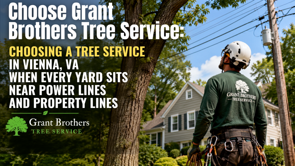 Grant Brothers Tree Service providing tree service in Vienna, VA near power lines and residential property lines