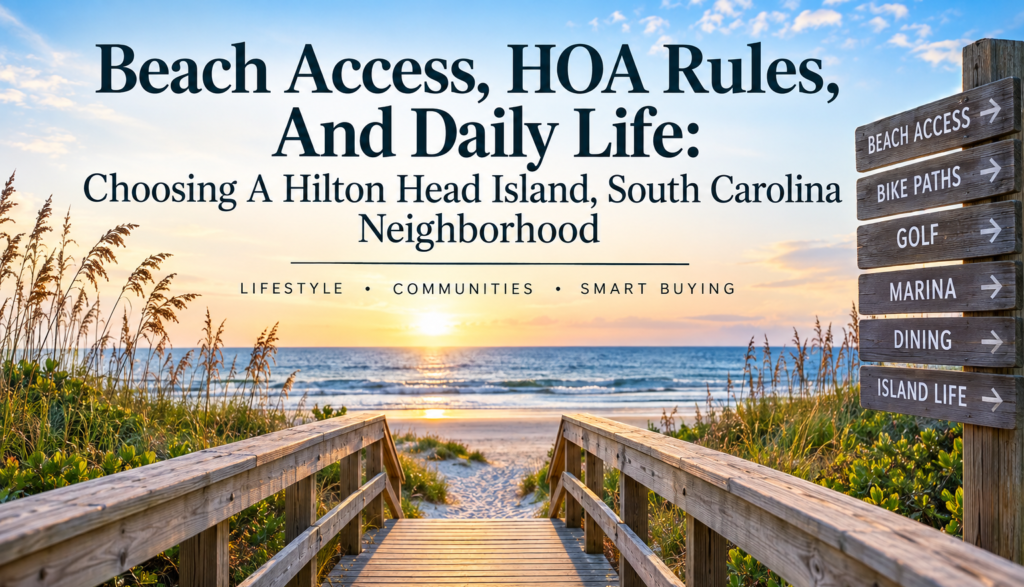 Hilton Head Island neighborhood with beach access and coastal homes